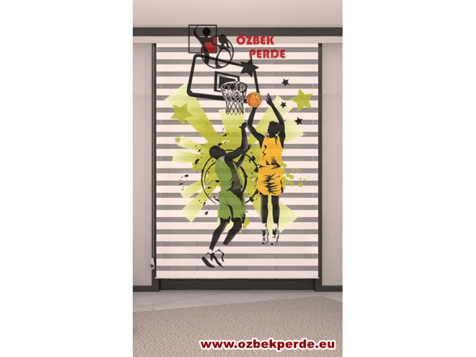 Basketbolcu Zebra Perdesi